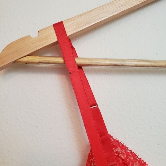 Vintage Vanity Fair nightgown 1950's pleated trim red - Picture 7 of 13